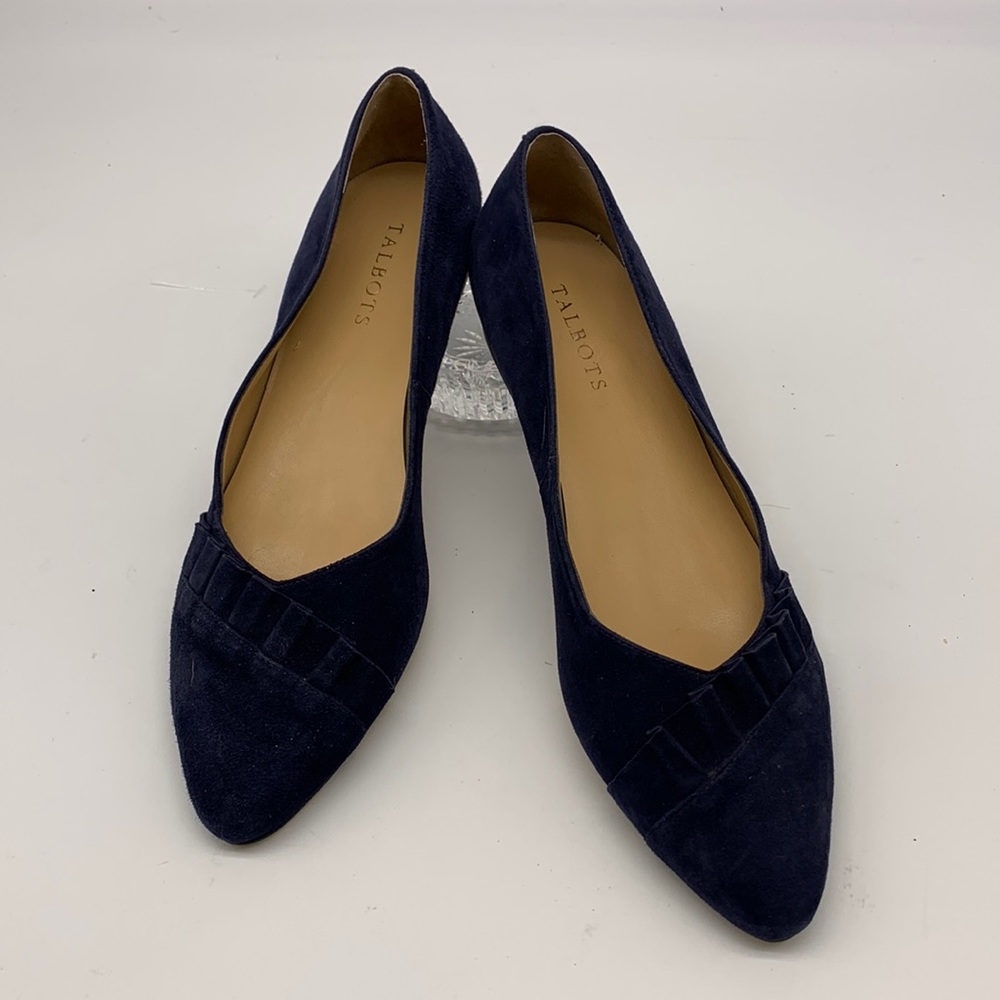 Talbots Navy Blue Suede Flats size 10.5M